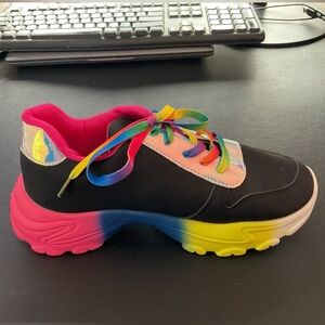 Colorful Rainbow Sneakers Size 8